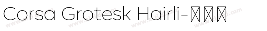 Corsa Grotesk Hairli字体转换